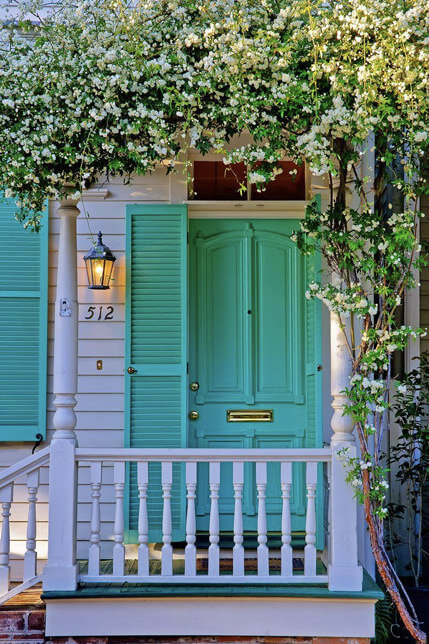 colored entrance doors